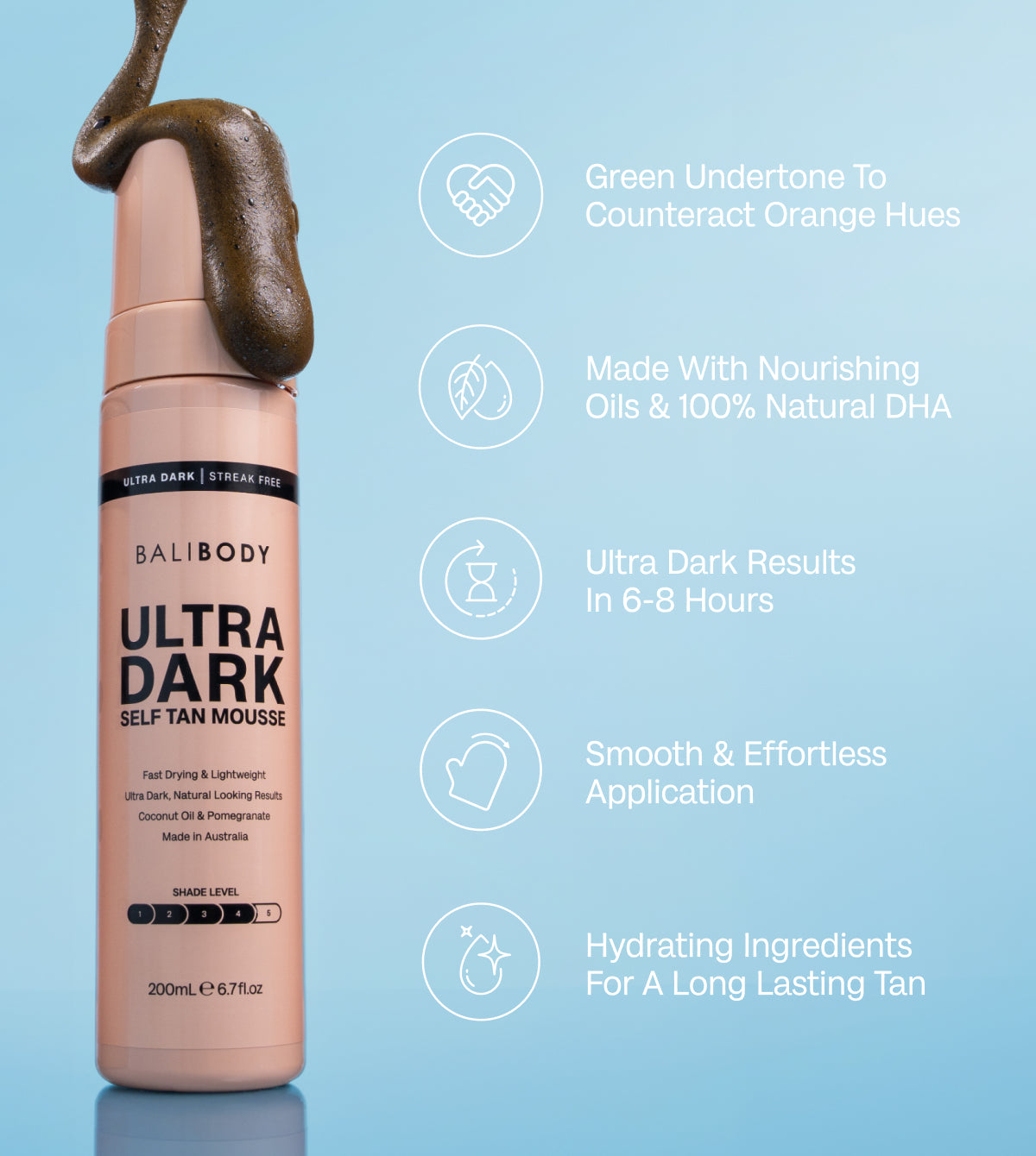 BALIBODY Express Tan Ultra Dark ムース Ultra Dark Self Tanning Mousse