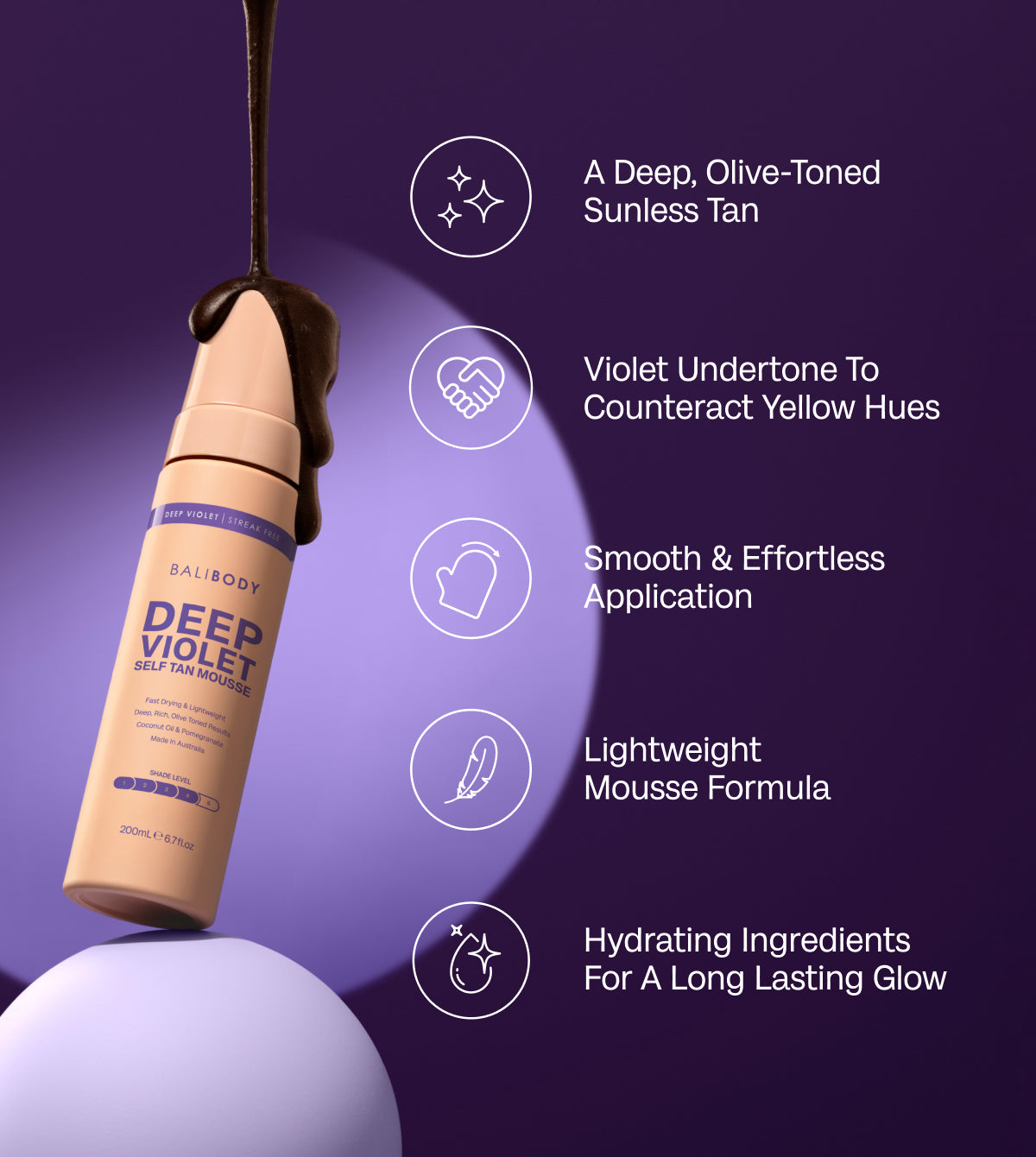 Deep Violet Self Tanning Mousse