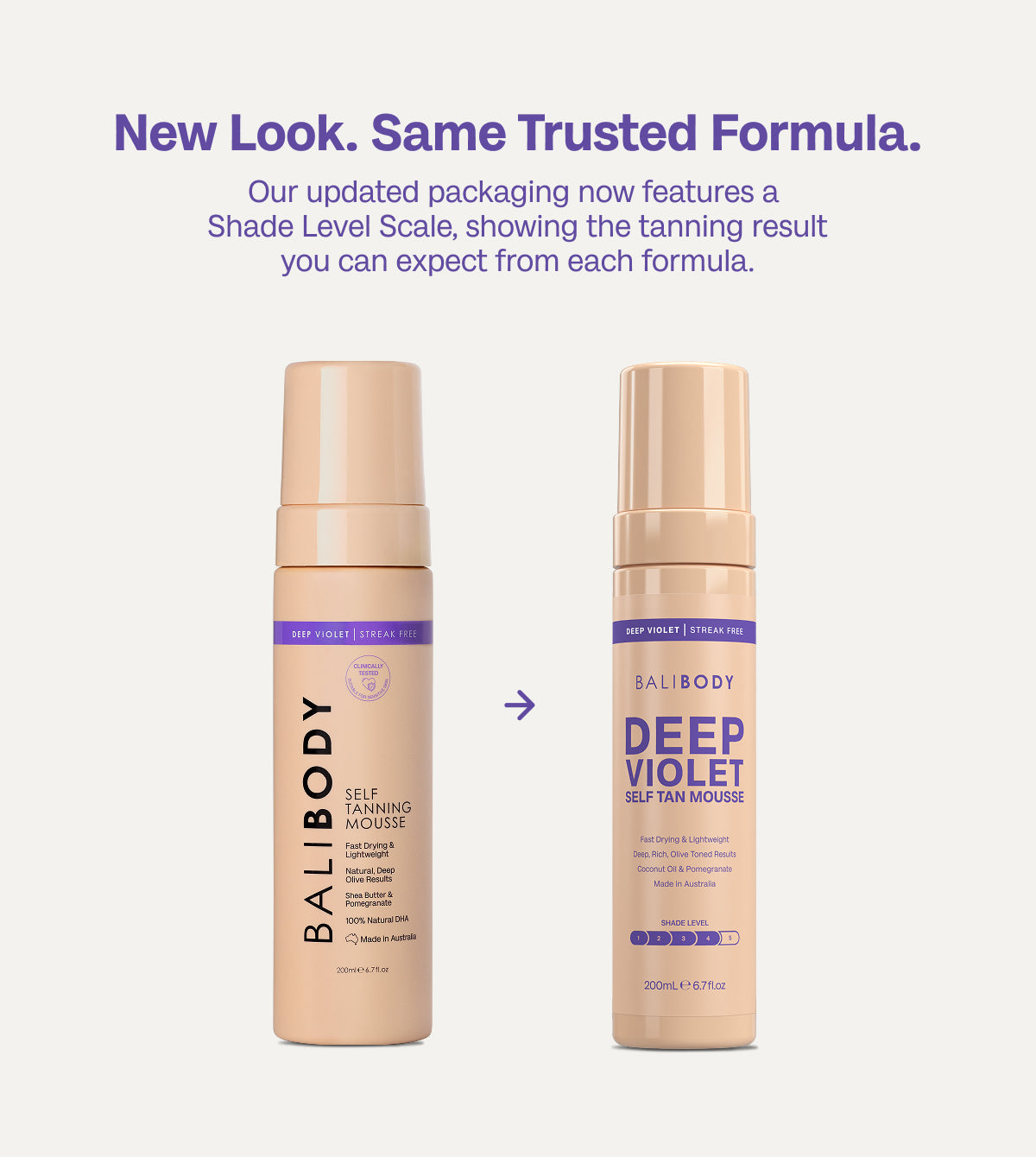 Deep Violet Self Tan Mousse - Ultra Dark Violet Tan - Bali Body